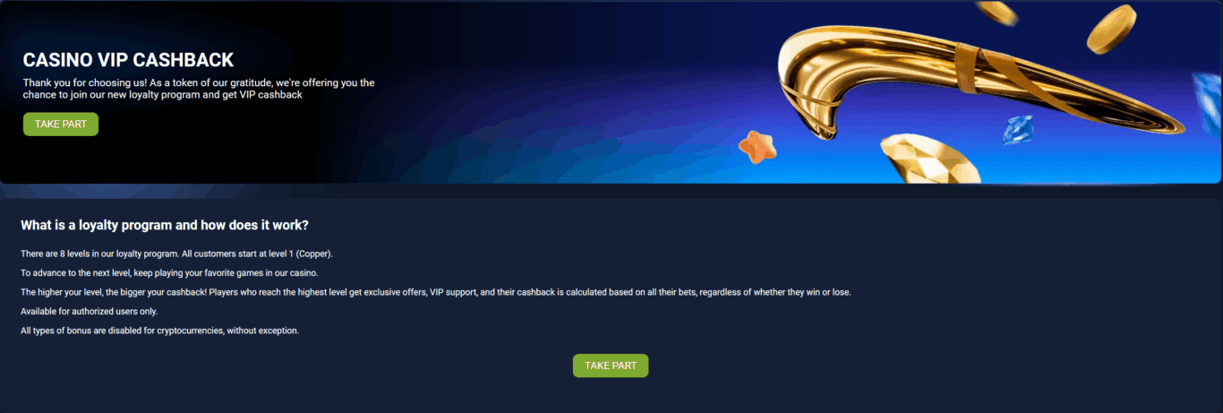 1xBet VIP Cashback bonus in Bangladesh